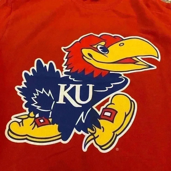 Kansas Jayhawks Big Jayhawk T-Shirt color Red size Small - Picture 2 of 4